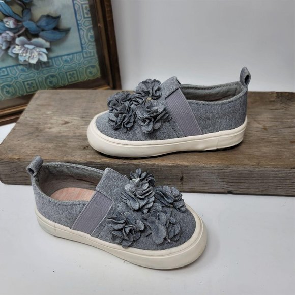 Zara Baby Other - Zara Baby Grey Slip Ons Sneakers Size 21
